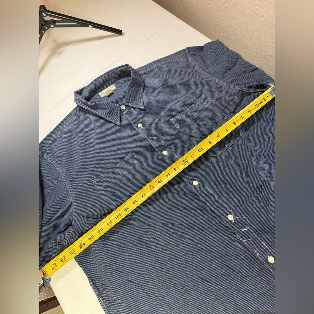 New Double rl RRL Ralph Lauren RRL vintage chambray shirt men’s Sz XXL - Picture 2 of 9